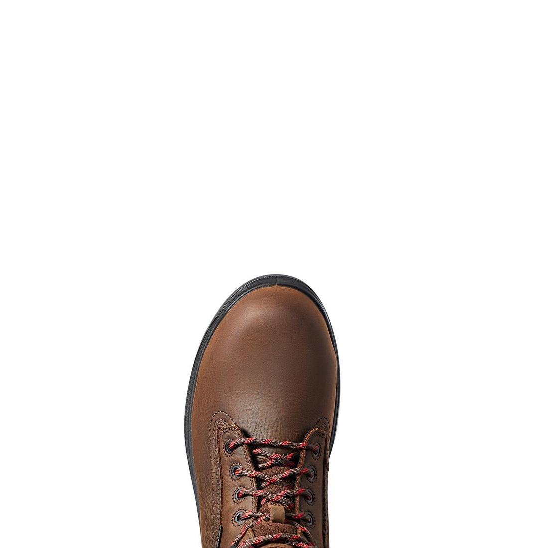 Ariat Turbo 6 inch Carbon-Toe Waterproof USA Assembled Work Boot Rich Brown Upper