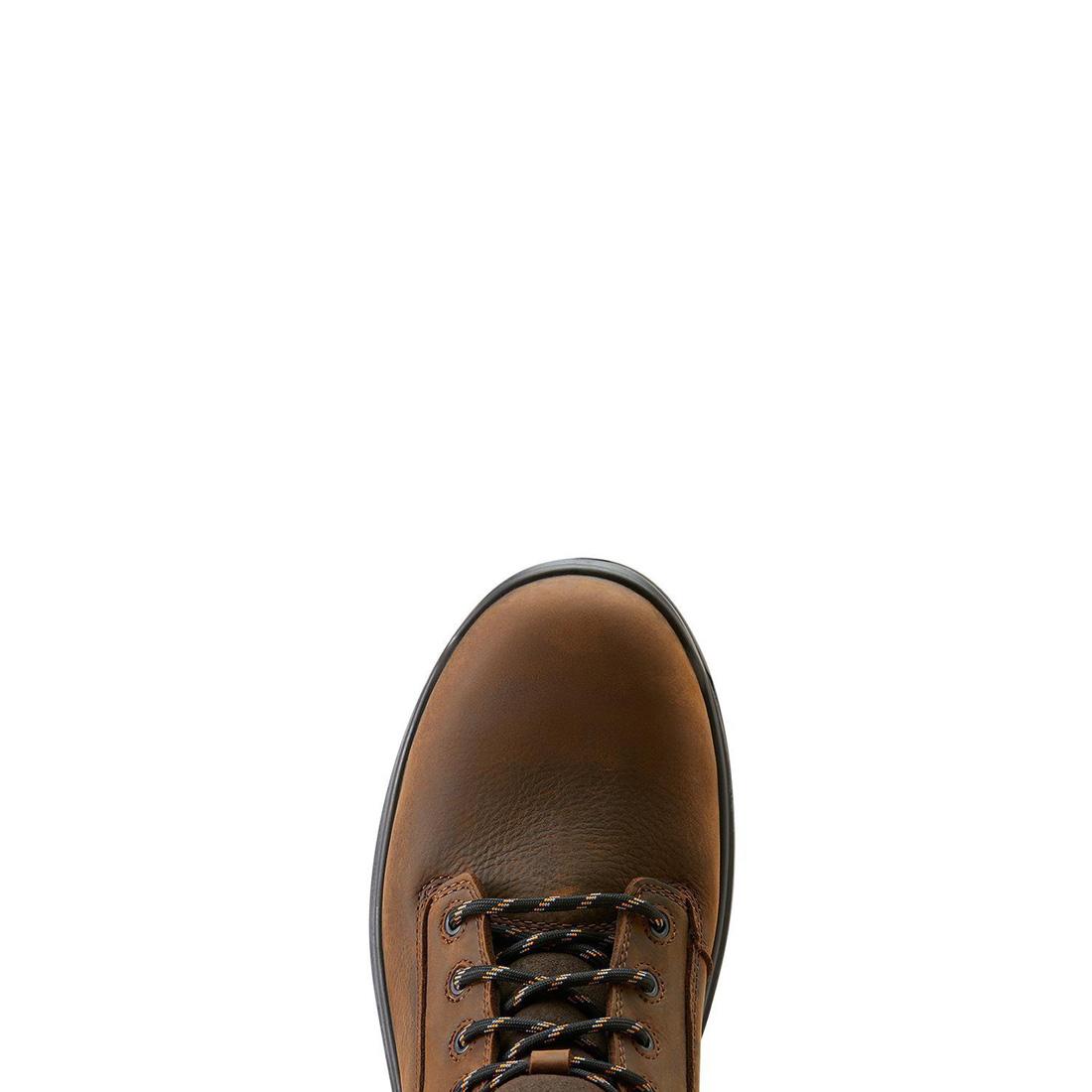 Ariat Turbo 8 inch Soft-Toe Waterproof Boot Rich Brown Upper