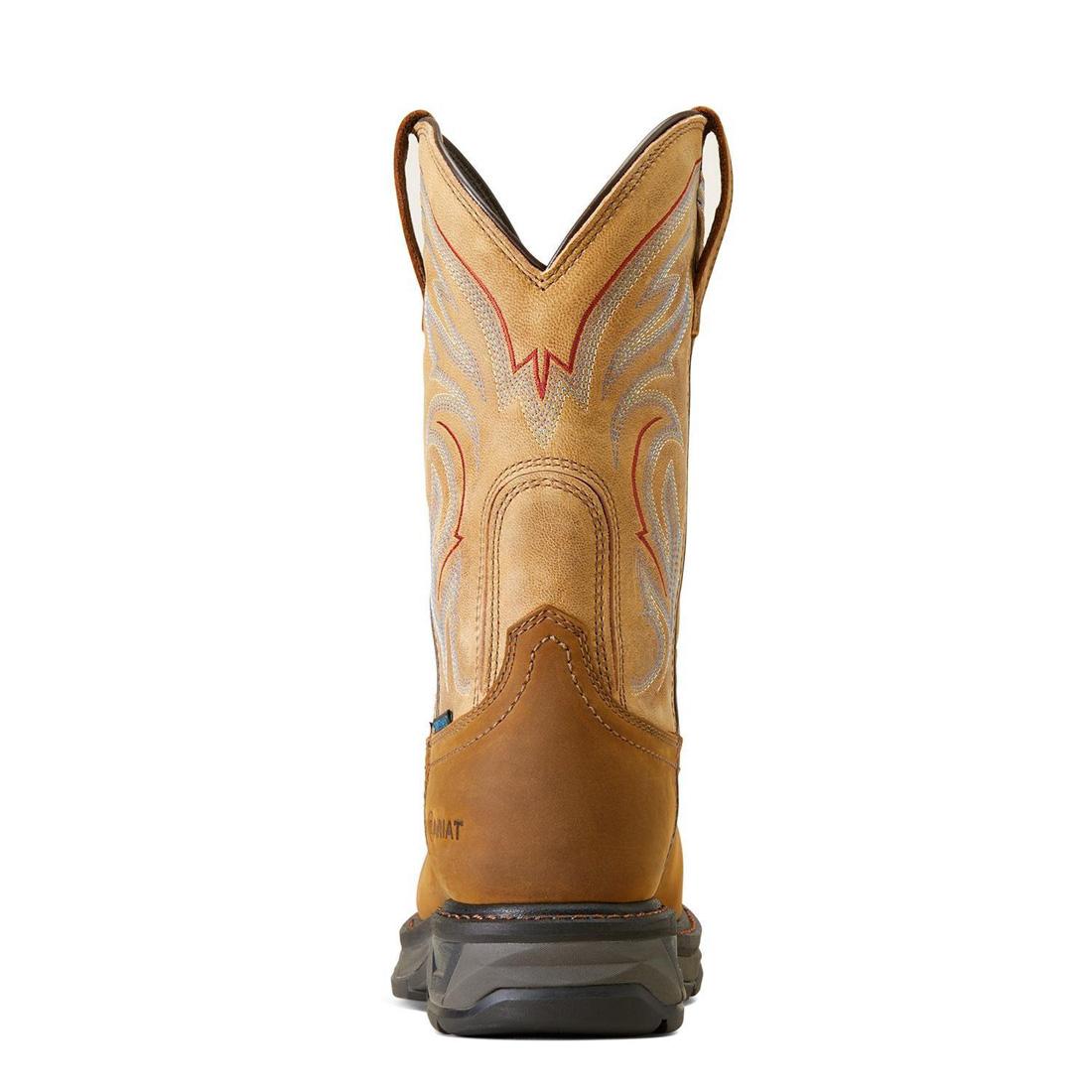 Ariat WorkHog XT Waterproof Carbon Toe Work Boot Distressed Brown Upper