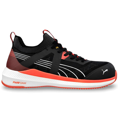 Puma Safety Turbo Black Composite Toe Work Boots – Red image view 1