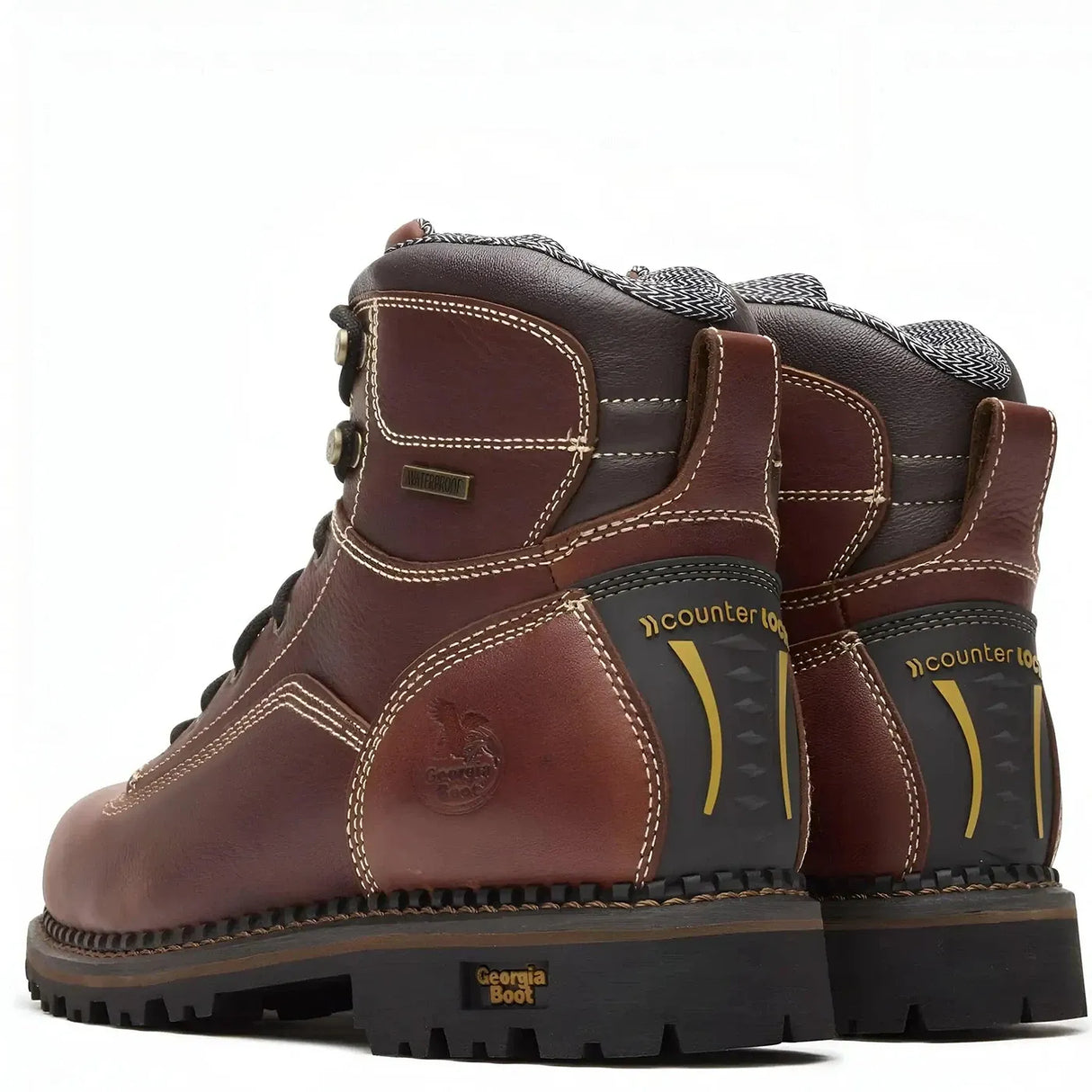 Georgia Boot AMP 6" LT Logger Low Heel Waterproof Work Boot Heel
