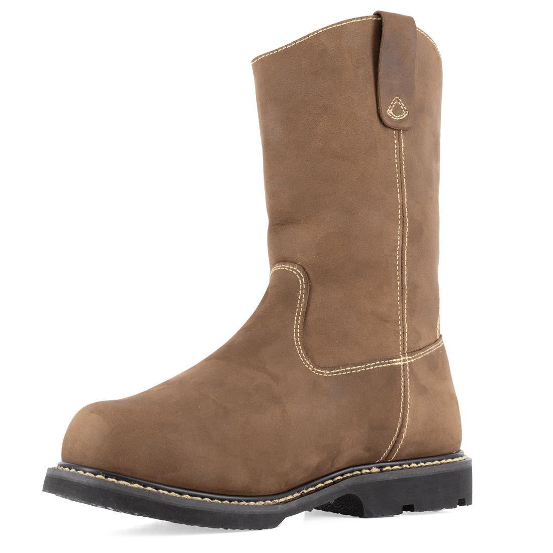 Groundbreaker Composite-Toe 11 Inch Int Met Guard Pull-On Work Boot Brown