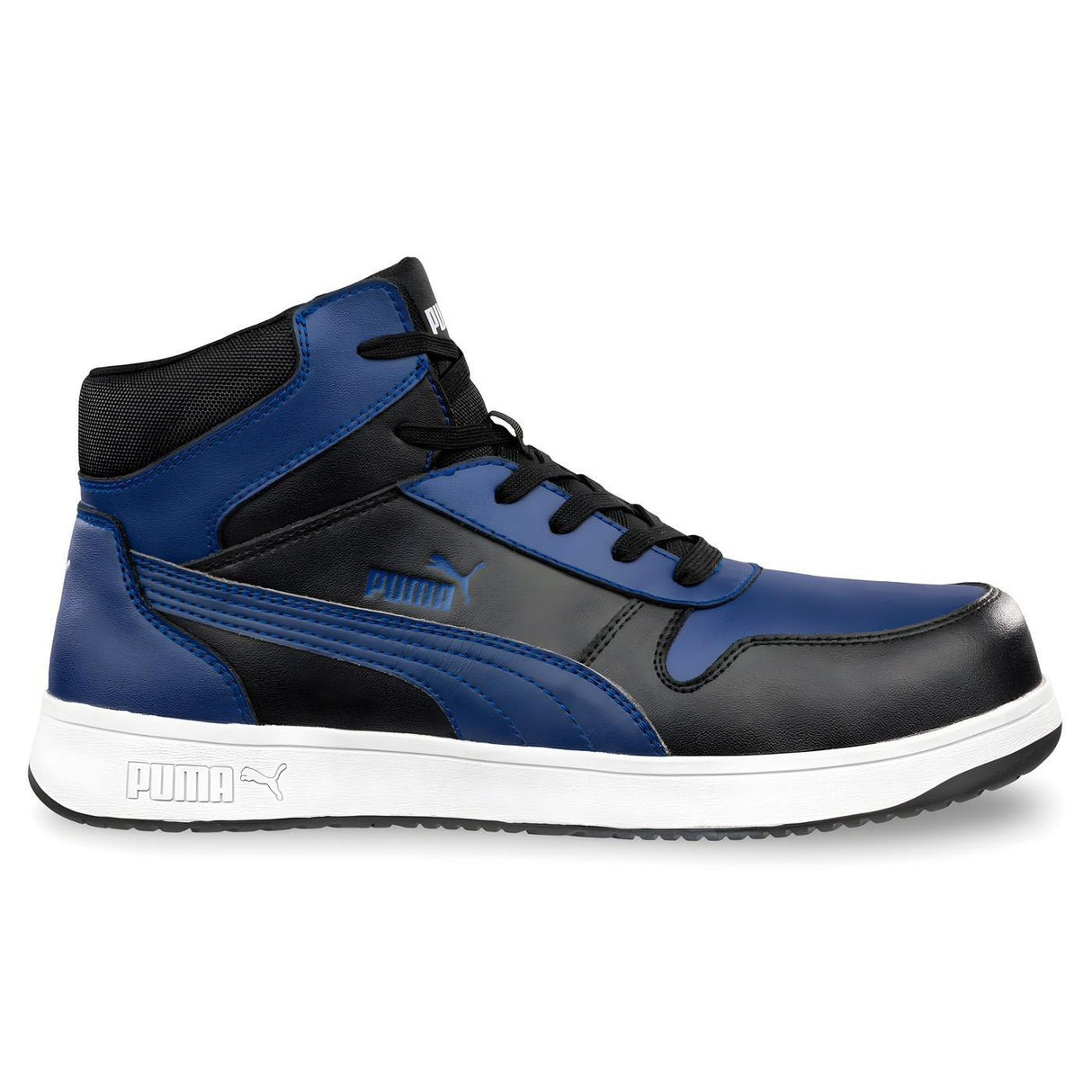Puma Safety Frontcourt Blue Composite Toe Mid Work Shoes – Black image view 1