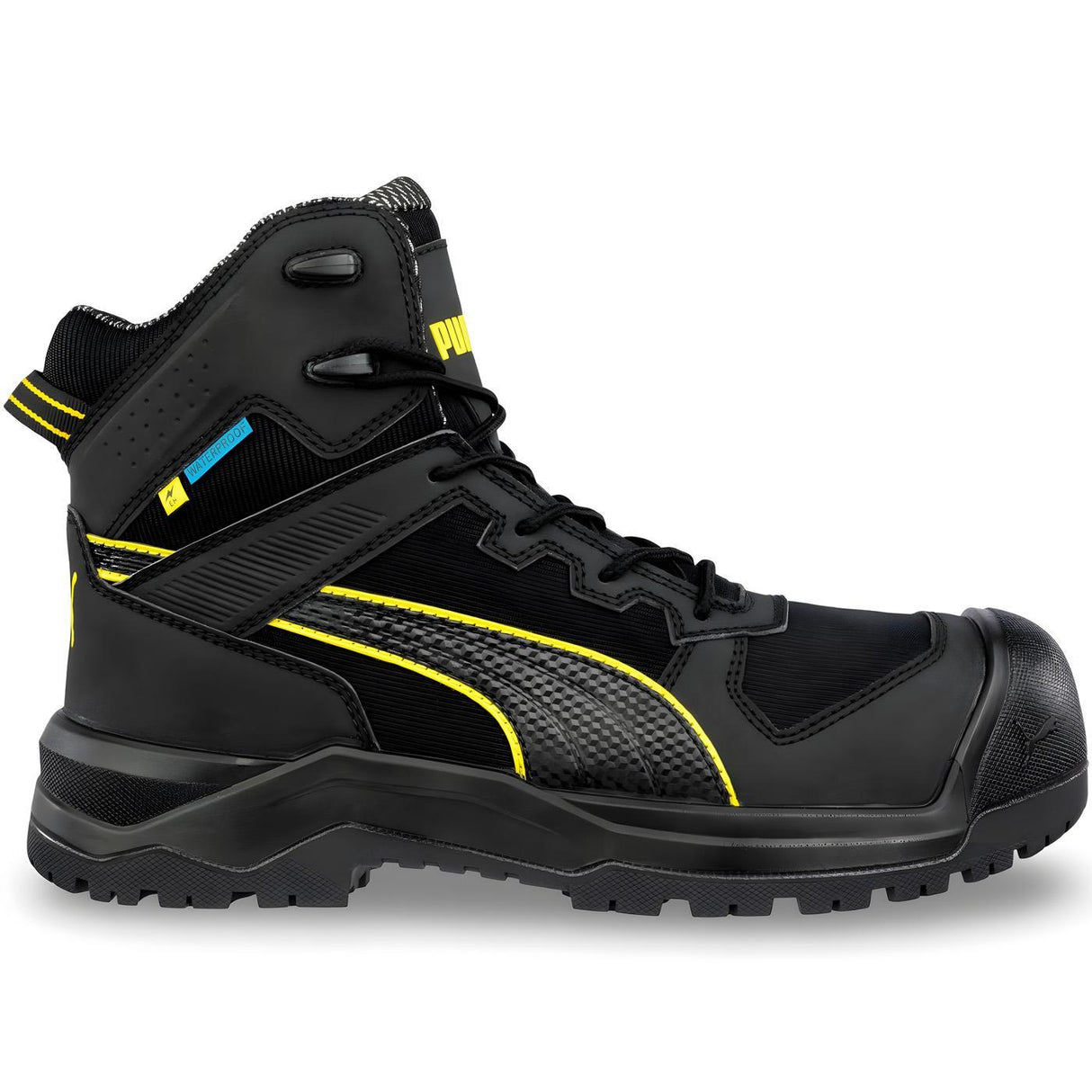 Puma Safety Rock HD 6" Composite Toe Work Boots – Black image view 1