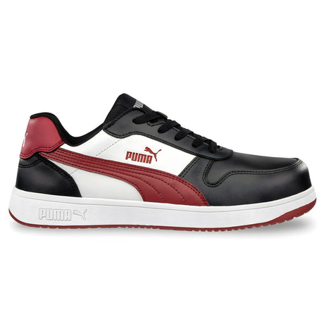 Puma Safety Frontcourt Composite Toe Work Shoes – Black White Red image view 1