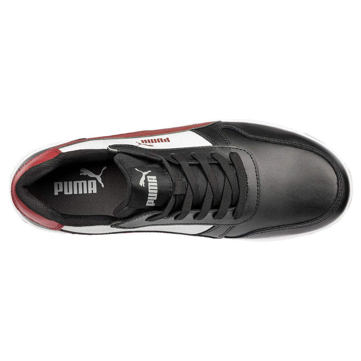 Puma Safety Frontcourt Composite Toe Work Shoes – Black White Red image view 4