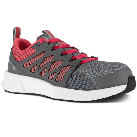 Reebok Women's Fusion Flexweave Comp Toe Grey And Pink RB312 Details