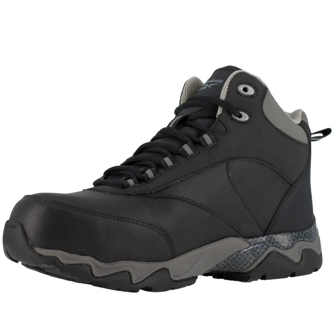 Reebok Work-Beamer Athletic Composite Toe Black with CushGuard™ Internal Met Guard Gray-Steel Toes-2