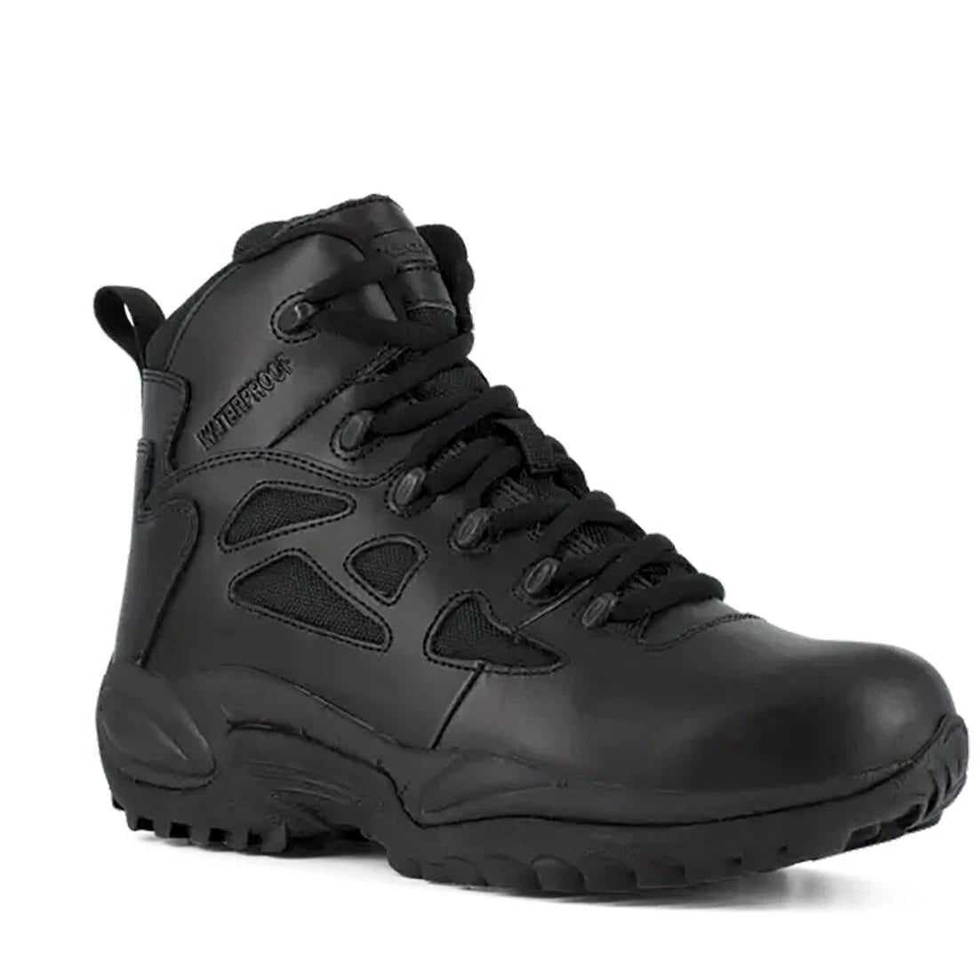 Reebok Work-Rapid Response Rb Tactical Black 6" Stealth Soft Toe Boot with Side Zipper Waterproof-Steel Toes-2