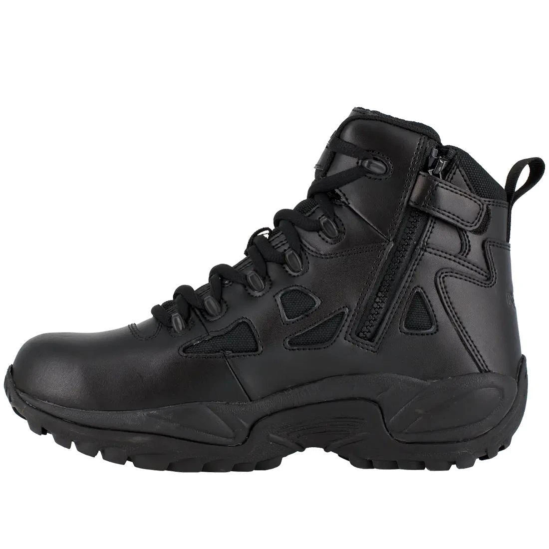 Reebok Work-Rapid Response Rb Tactical Black 6" Stealth Soft Toe Boot with Side Zipper Waterproof-Steel Toes-4