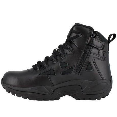 Reebok Work-Rapid Response Rb Tactical Black 6" Stealth Soft Toe Boot with Side Zipper Waterproof-Steel Toes-4