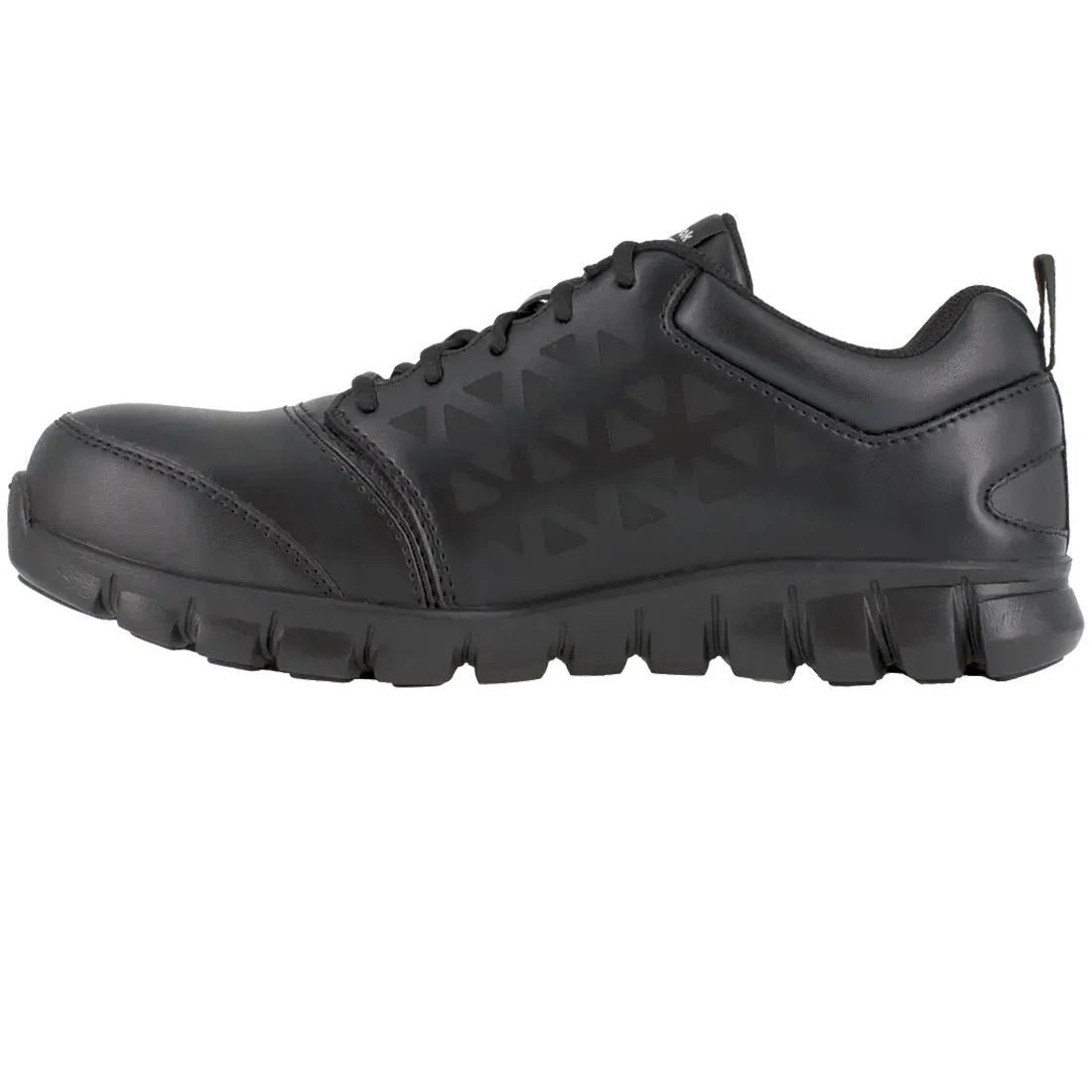 Reebok Work-Sublite Cushion Work Athletic Alloy Toe Black Leather-Steel Toes-3