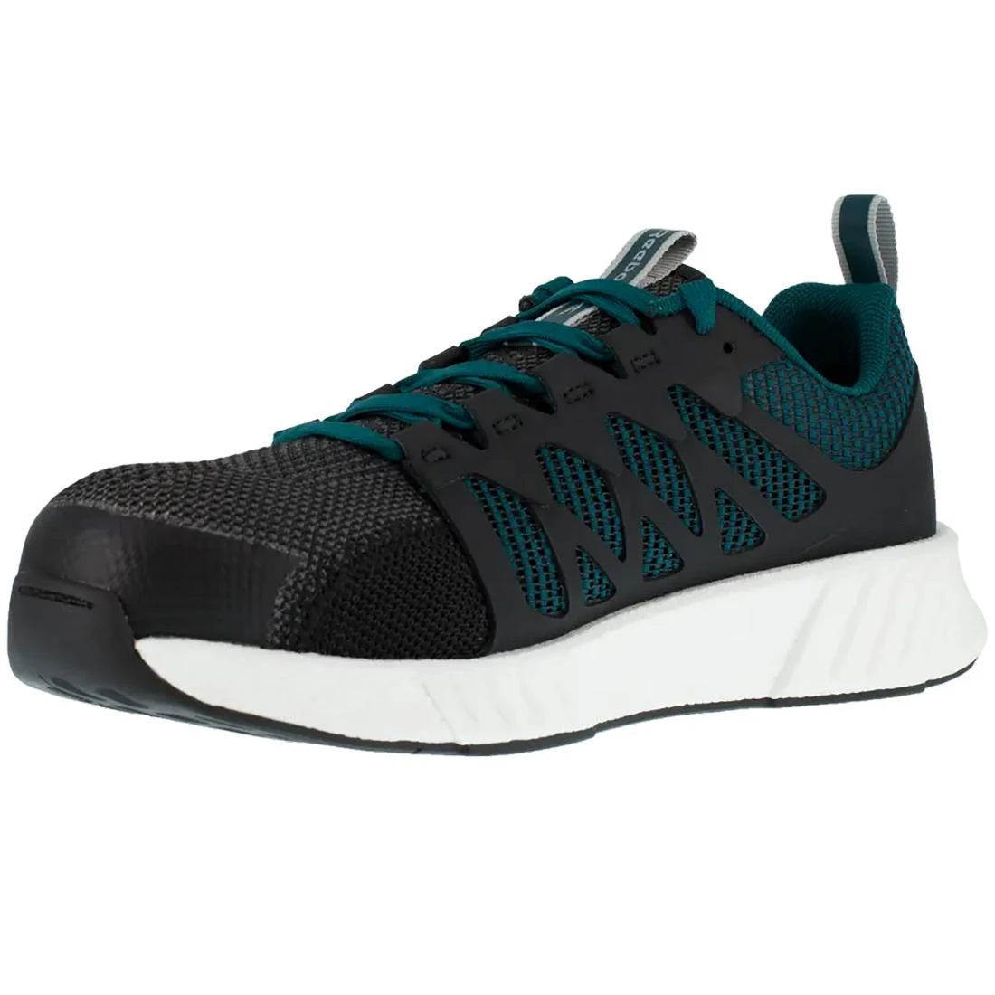 Reebok Work-Women's Fusion Flexweave™ Work Athletic Composite Toe Black and Teal-Steel Toes-2
