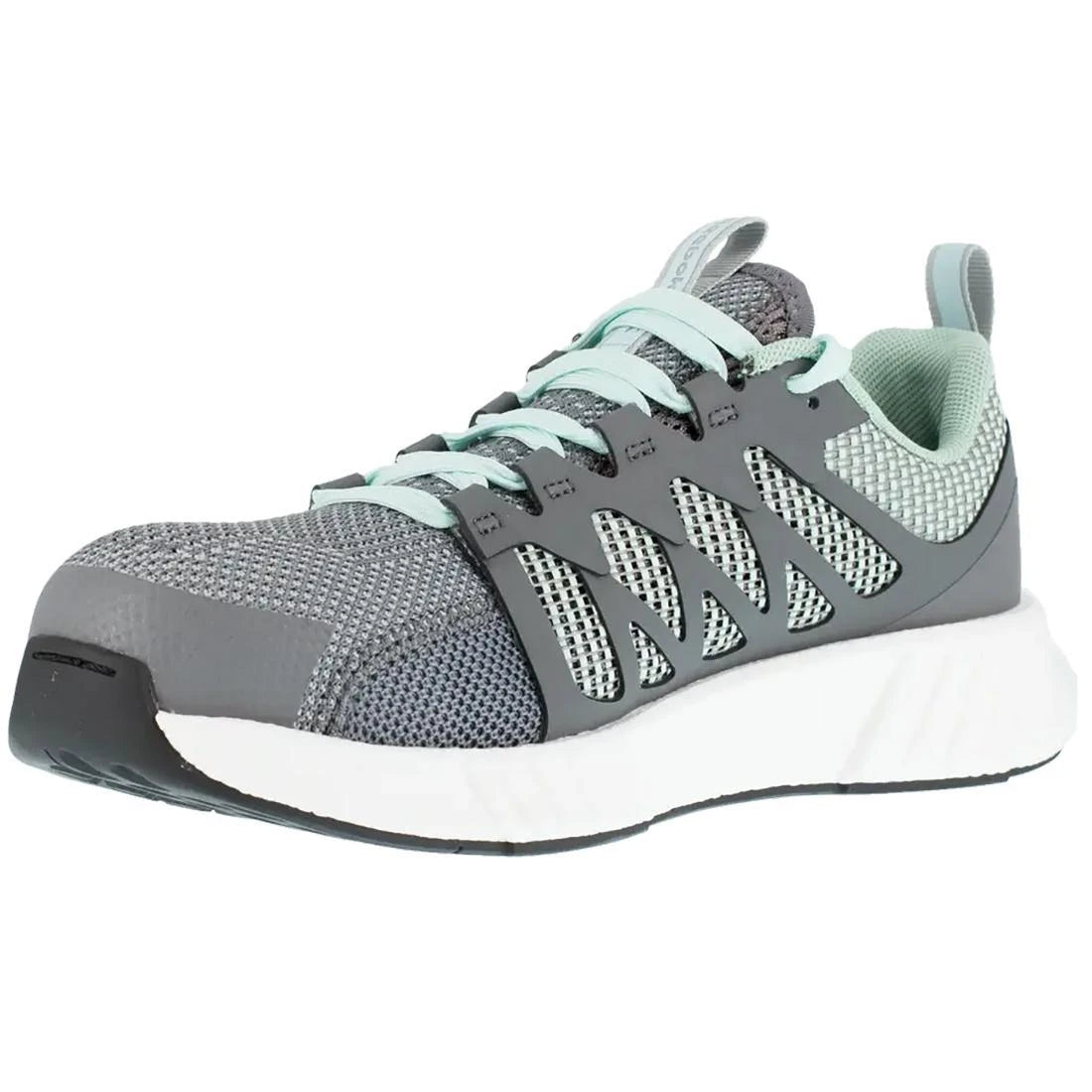 Reebok Work-Women's Fusion Flexweave™ Work Athletic Composite Toe Grey and Mint Green-Steel Toes-4