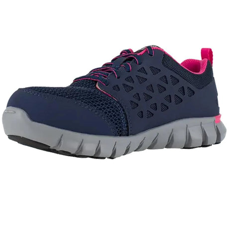 Reebok Work-Women's Sublite Cushion Work Athletic Alloy Toe Blue, Pink-Steel Toes-4