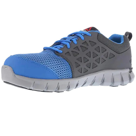 Reebok Work-Women's Sublite Cushion Work Athletic Alloy Toe Grey And Blue-Steel Toes-2