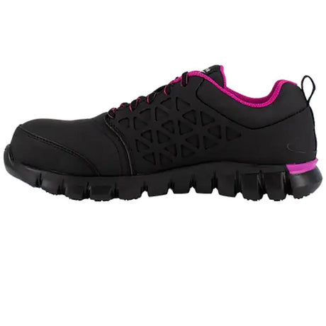 Reebok Work-Women's Sublite Cushion Work Athletic Composite Toe Black/Pink-Steel Toes-2