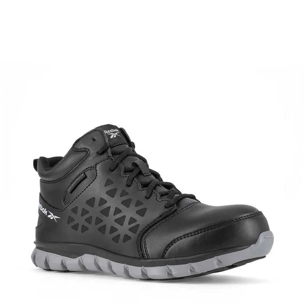 Reebok Work-Women's Sublite Cushion Work Athletic Mid-Cut Composite Toe Black Waterproof-Steel Toes-2
