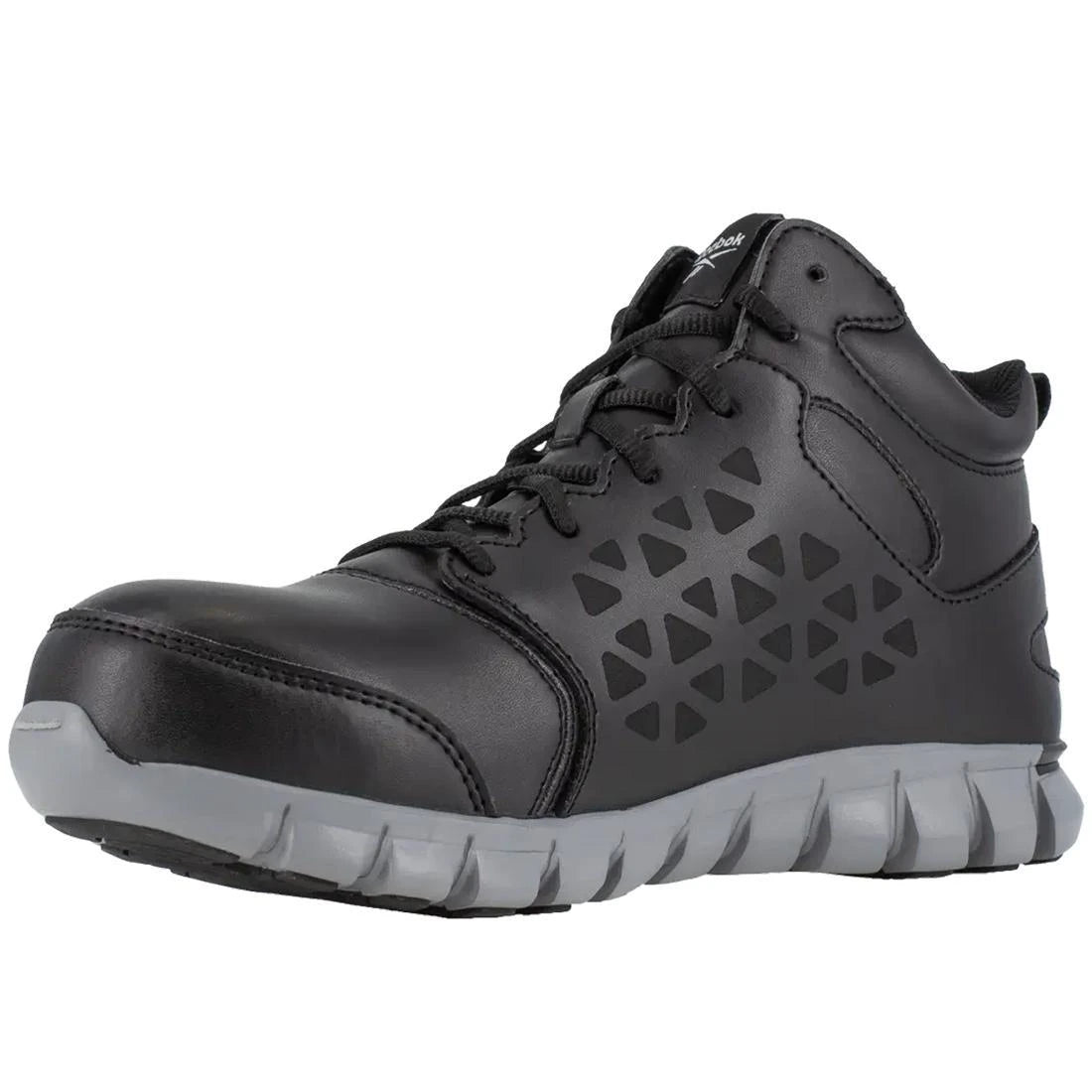 Reebok Work-Women's Sublite Cushion Work Athletic Mid-Cut Composite Toe Black Waterproof-Steel Toes-3