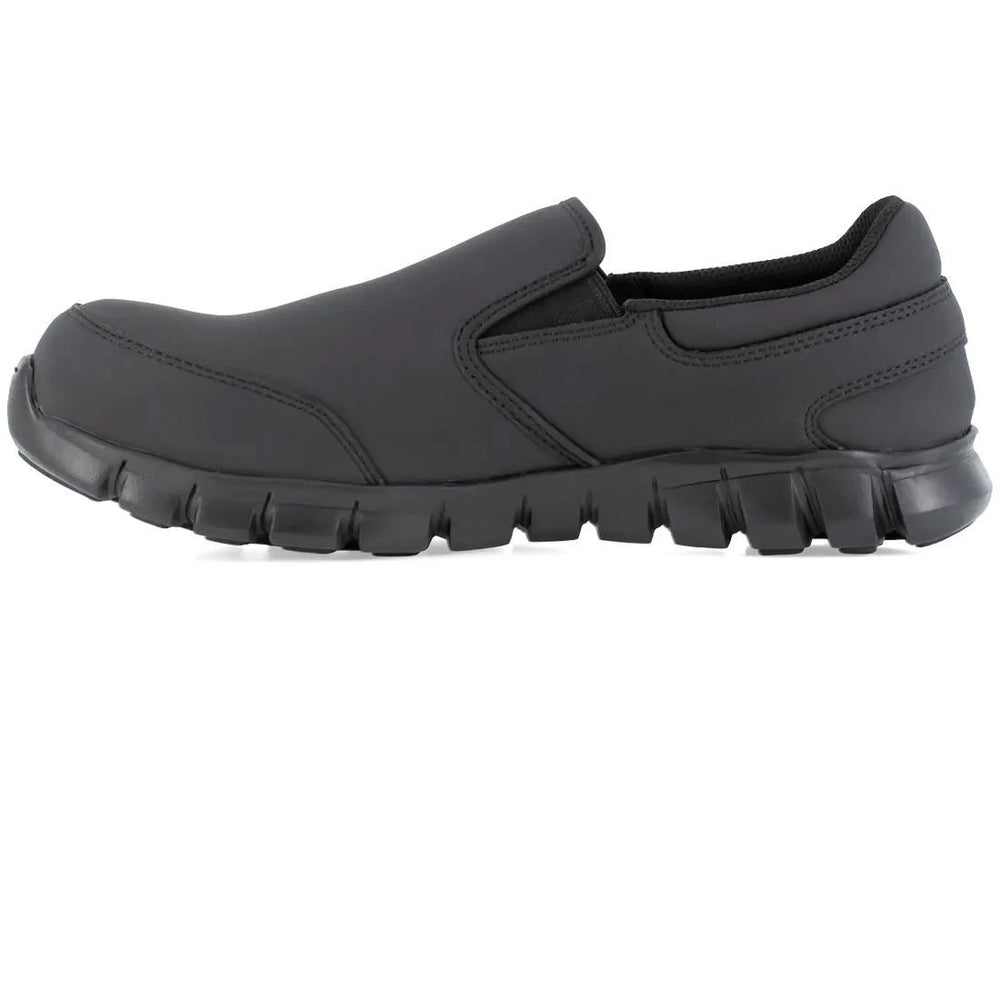 Reebok Work-Women's Sublite Cushion Work Athletic Slip-On Composite Toe Black-Steel Toes-3