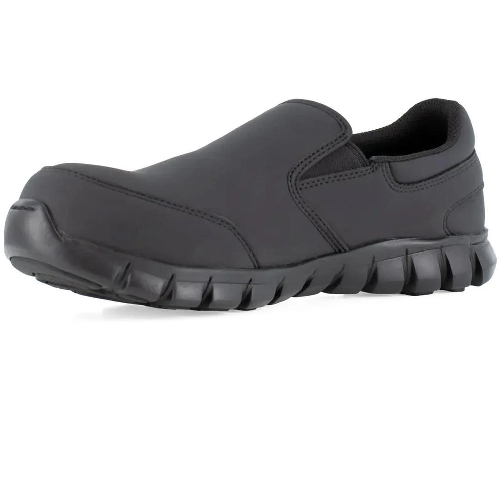 Reebok Work-Women's Sublite Cushion Work Athletic Slip-On Composite Toe Black-Steel Toes-4
