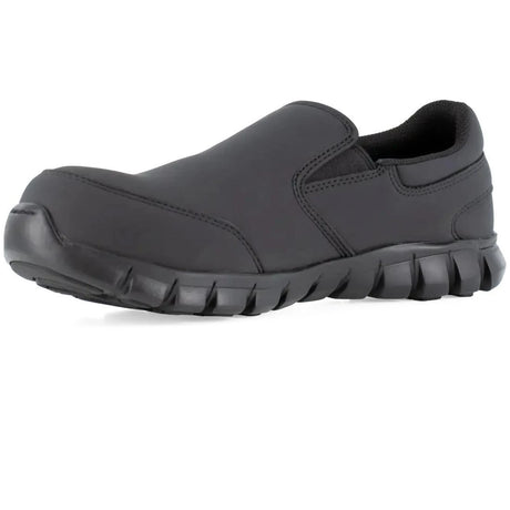 Reebok Work-Women's Sublite Cushion Work Athletic Slip-On Composite Toe Black-Steel Toes-4
