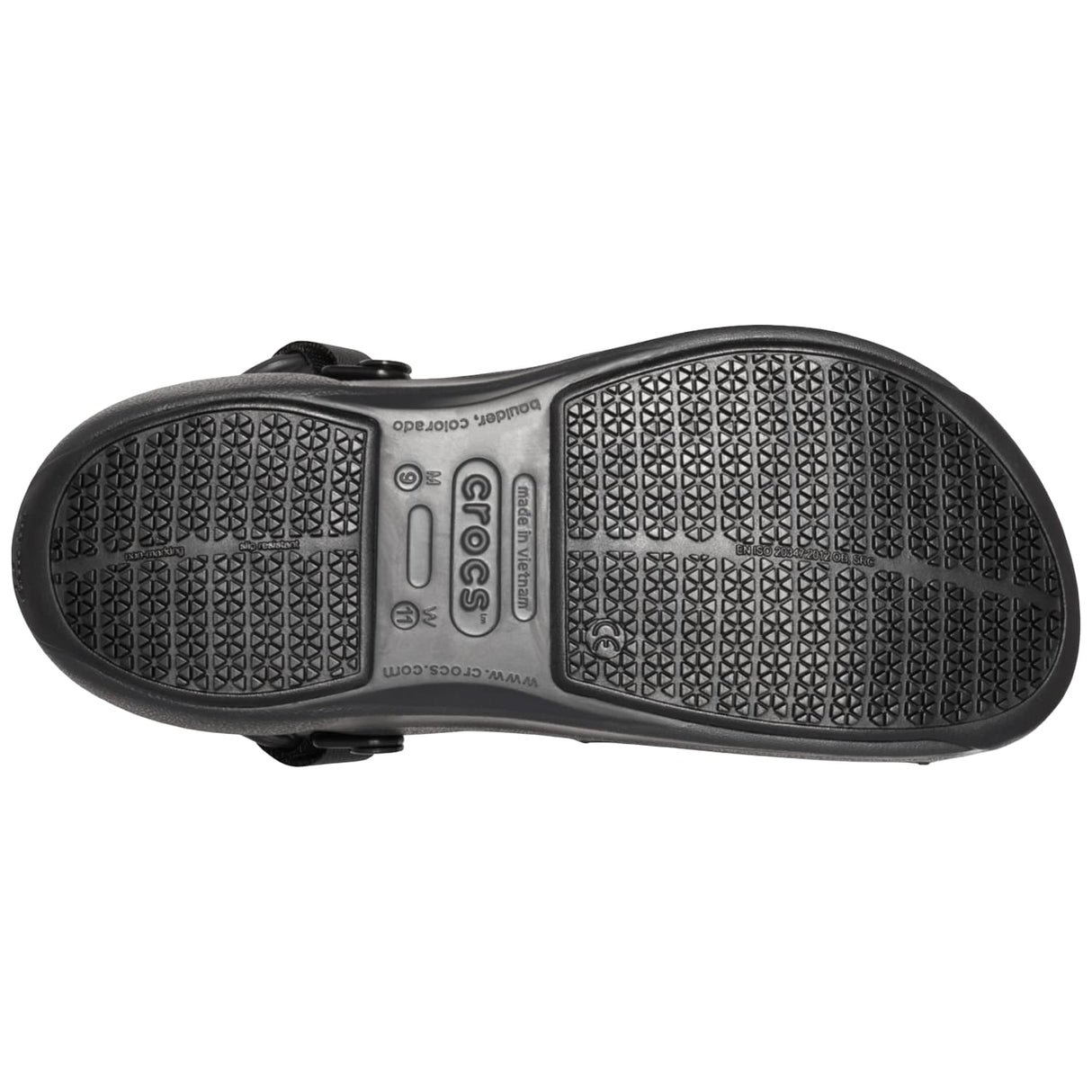 Crocs Bistro Pro LiteRide Work Clog Black outsole