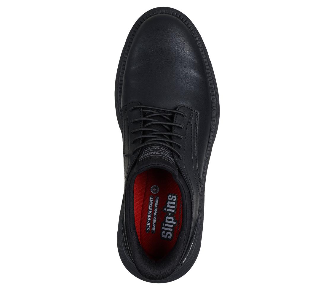 Skechers Work Garza Sr Slip Resistant Shoe Black 200310/BLK Heel Image