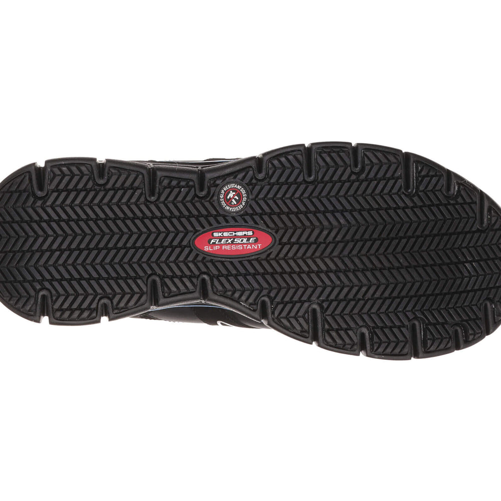 Skechers Work-Women's Sandlot Alloy Toe Synergy Work Shoe Black Blue-Steel Toes-3