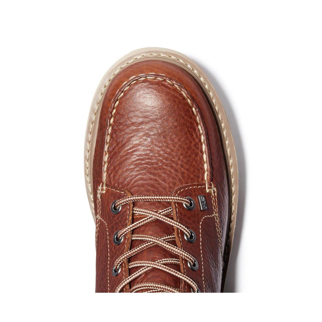 Timberland Pro Barstow 6 Inch Soft-Toe Wedge Boot Brown Front-upper View