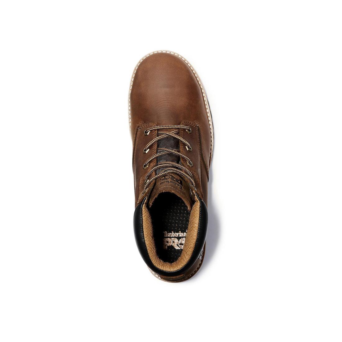 Timberland Pro Gritstone 6 Inch Steel-Toe Work Boot Brown Front-upper View