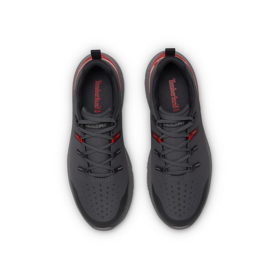 Timberland Pro Intercept Steel-Toe Oxford Work Shoe Grey Front-upper View