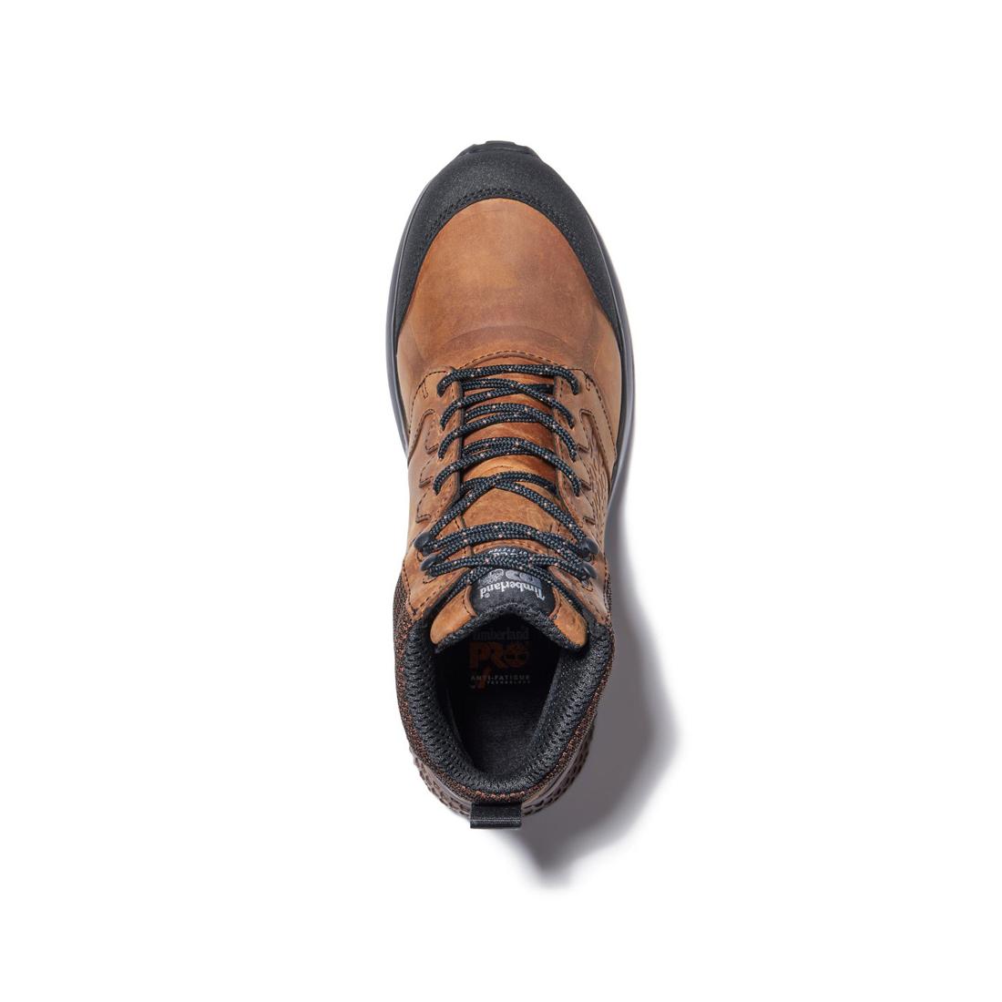 Timberland Pro Reaxion Soft-Toe Waterproof Boot Brown Front-upper View