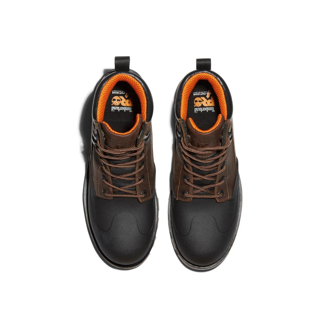 Timberland Pro Rigmaster 6 Inch Steel-Toe Waterproof Work Boot Brown Front-upper View