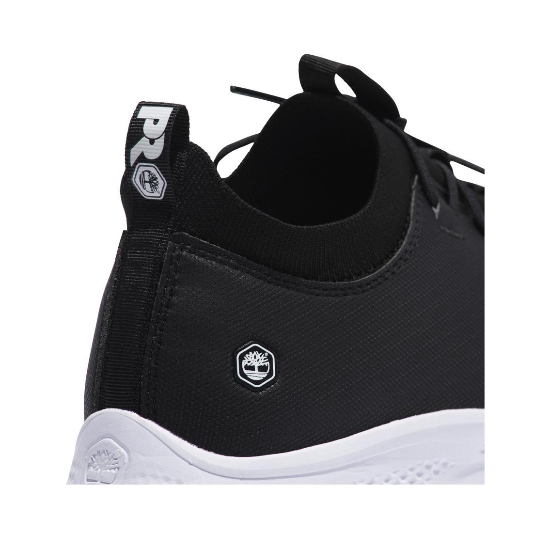 Timberland Pro Women's Solace Max Soft-Toe Slip-On Shoe Black/White A5WCY,DISCONTINUED,LOLA