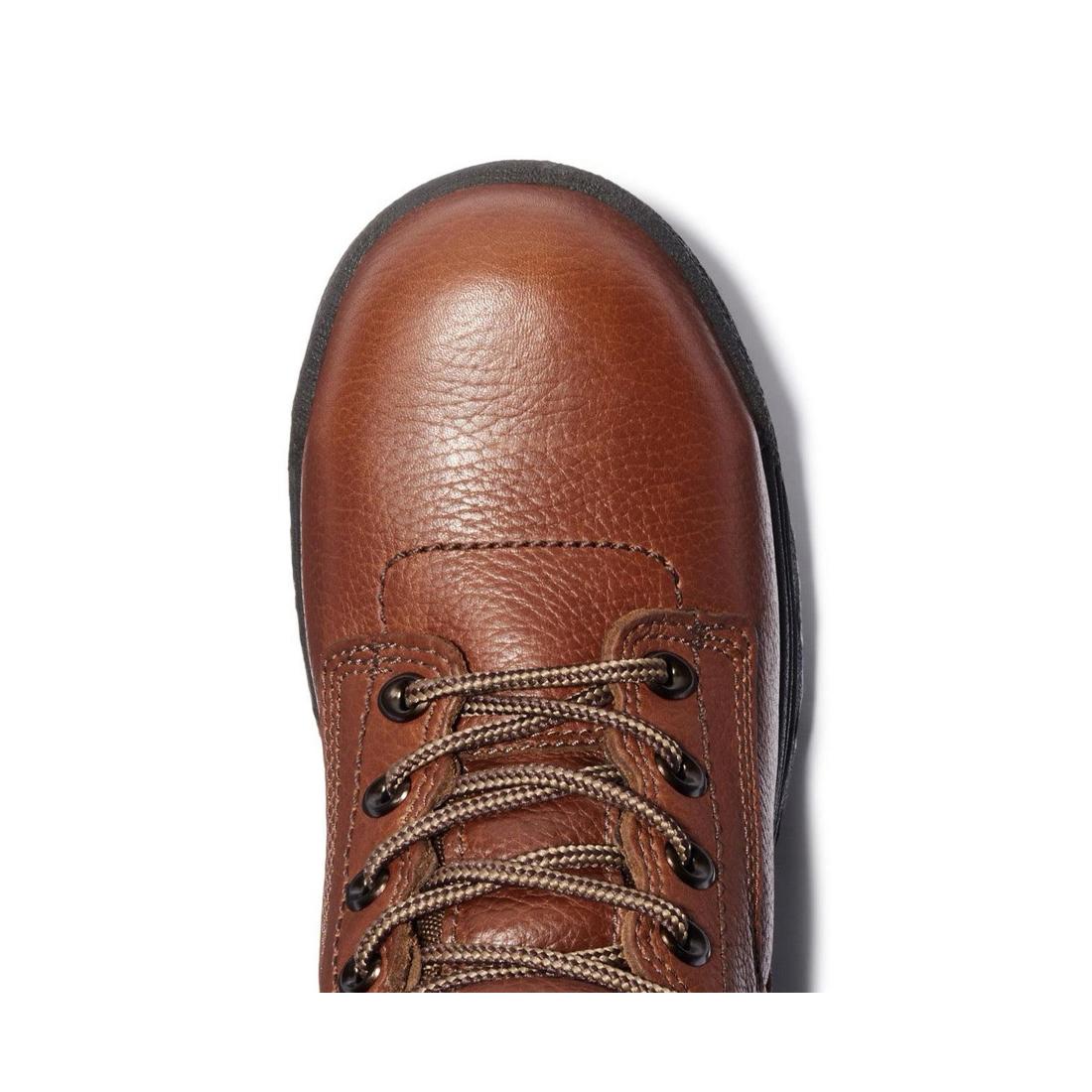 Timberland Pro Women's Titan 6 Inch Alloy-Toe Work Boot Brown Coffee Front-upper View