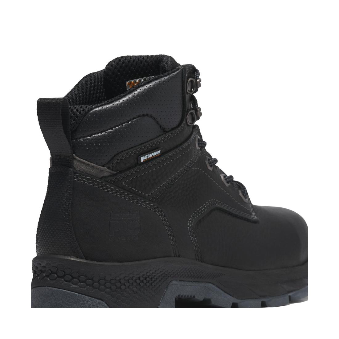 Timberland Pro Women's Titan EV 6 Inch Composite-Toe Waterproof Work Boot Black A5WUY Heel View