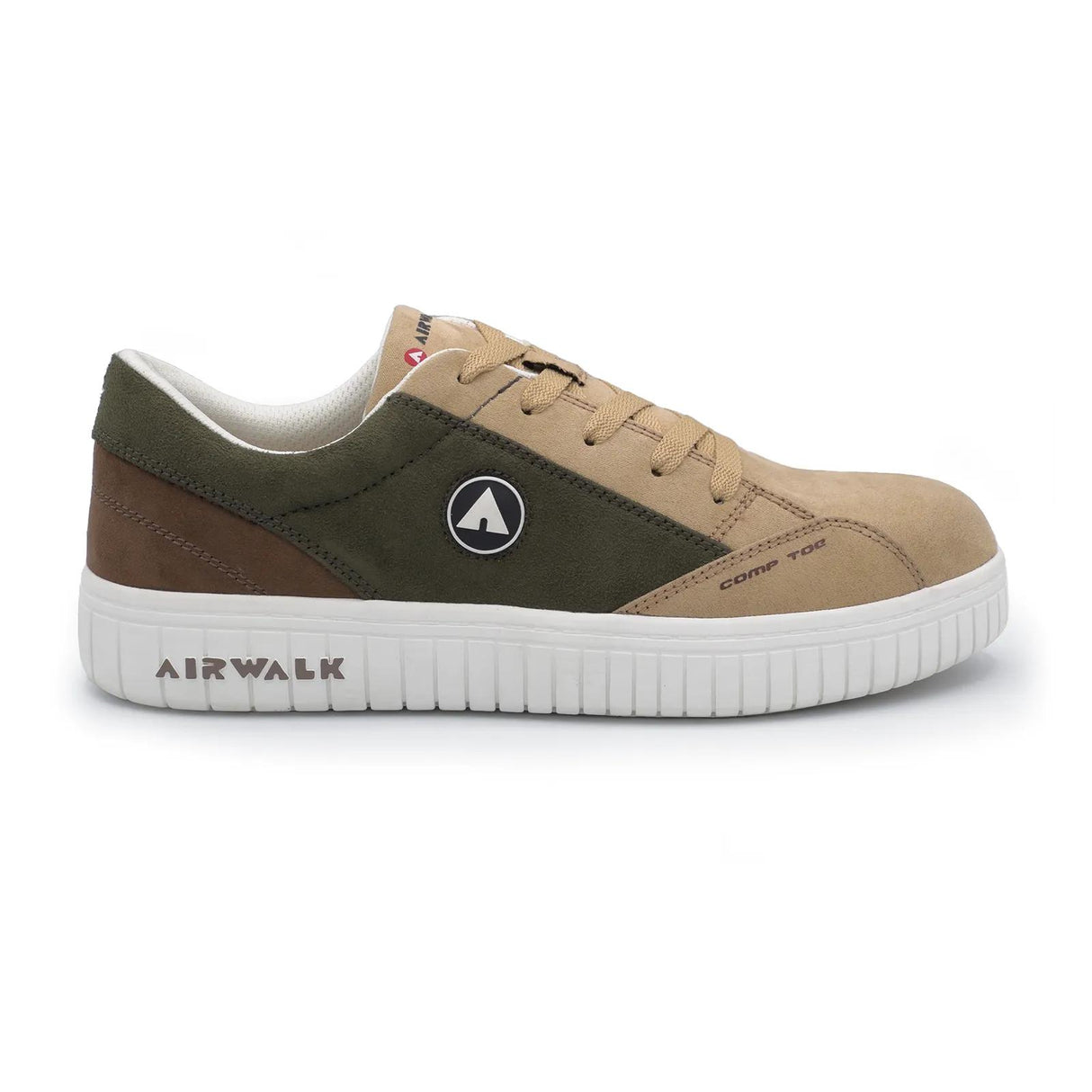Airwalk Camino Composite Toe Work Shoes – Tan/Sail 1
