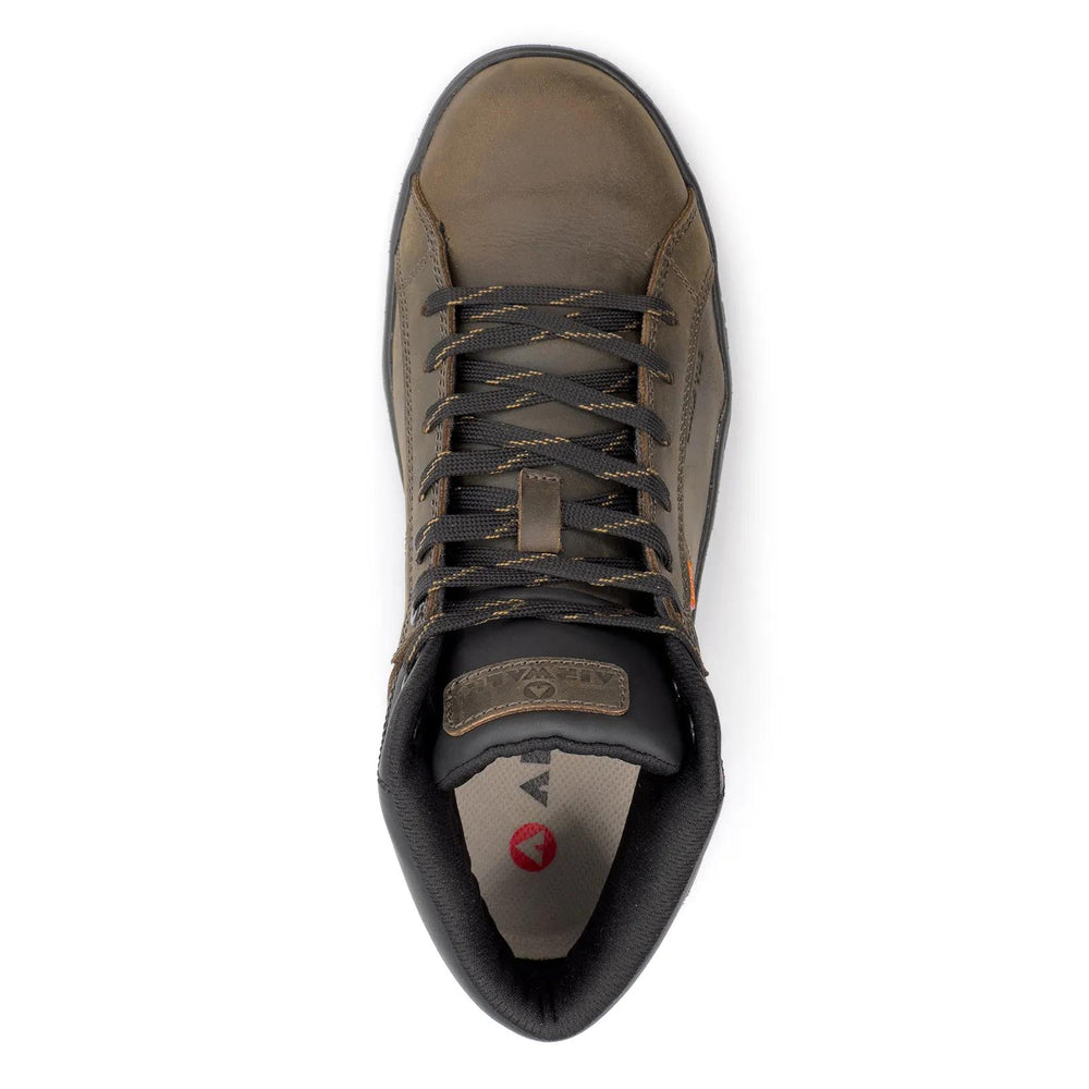 Airwalk Deuce Internal Met Leather Mid Composite Toe Work Boots – Dark Coffee 4