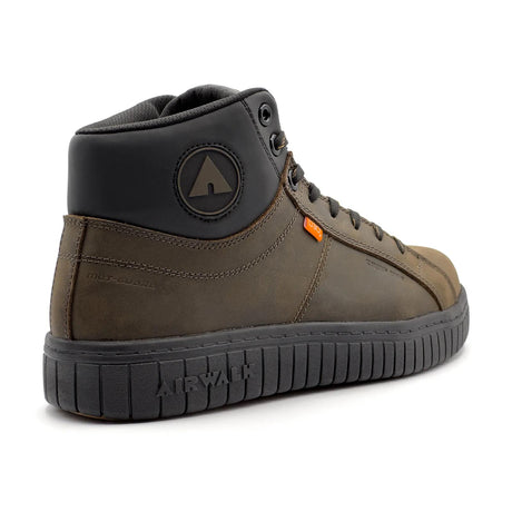 Airwalk Deuce Internal Met Leather Mid Composite Toe Work Boots – Dark Coffee 5
