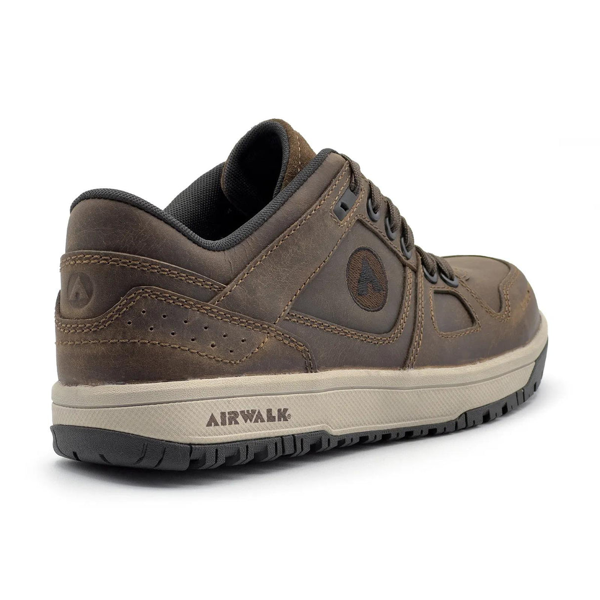 Airwalk Mongo Leather Composite Toe Work Shoes – Chocolate Brown 5