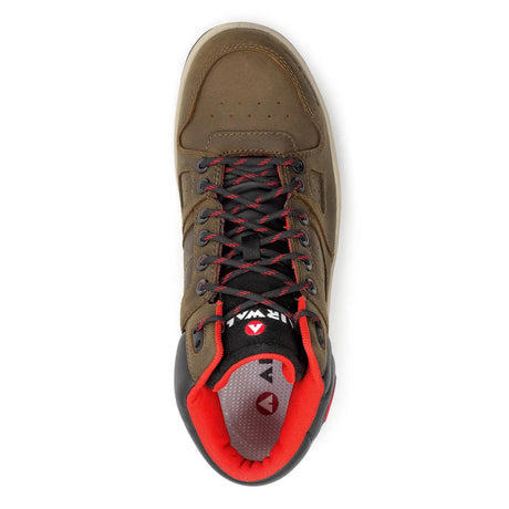 Airwalk Mongo Leather Composite Toe Work Shoes – Medium Brown 4