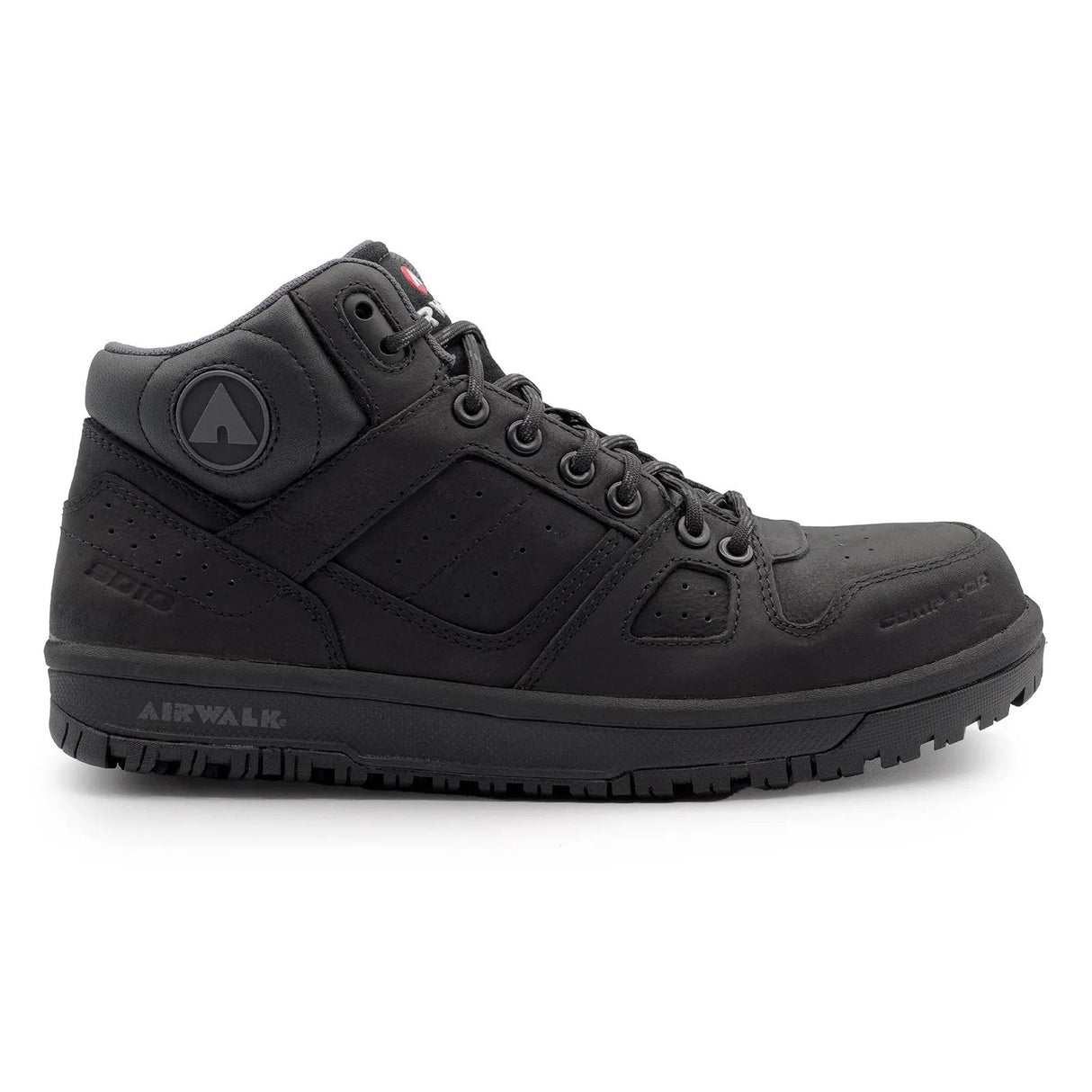 Airwalk Mongo Leather SD10 Composite Toe Mid Work Boots – Black 1