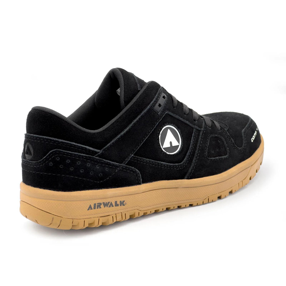 Airwalk Mongo Suede Low Composite Toe Work Shoes – Black/Gum 5