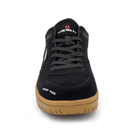 Airwalk Mongo Suede Low Composite Toe Work Shoes – Black/Gum 6