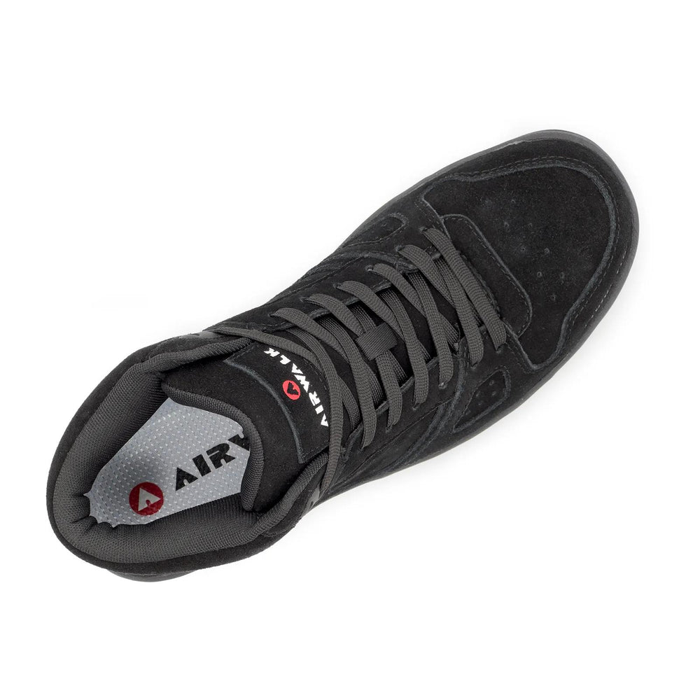 Airwalk Mongo Suede Mid Women’s Composite Toe Work Boots – Black/Black 4