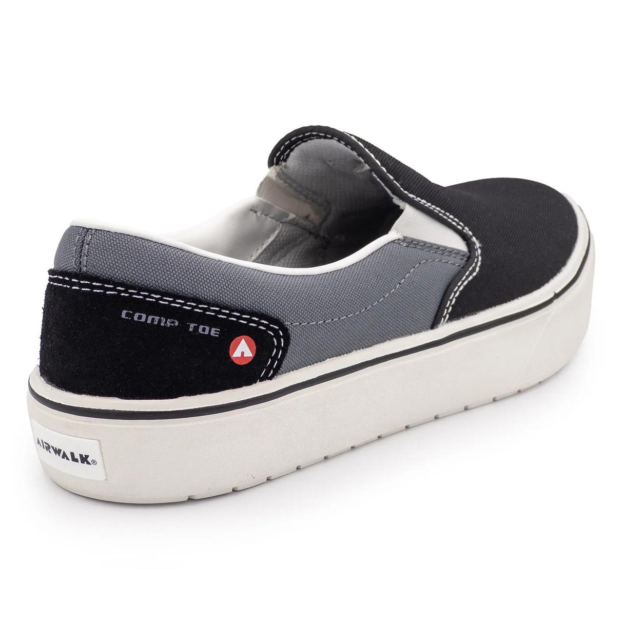 Airwalk Venice Canvas Slip-On Women’s Composite Toe Work Shoes – Black/Castle Rock 5