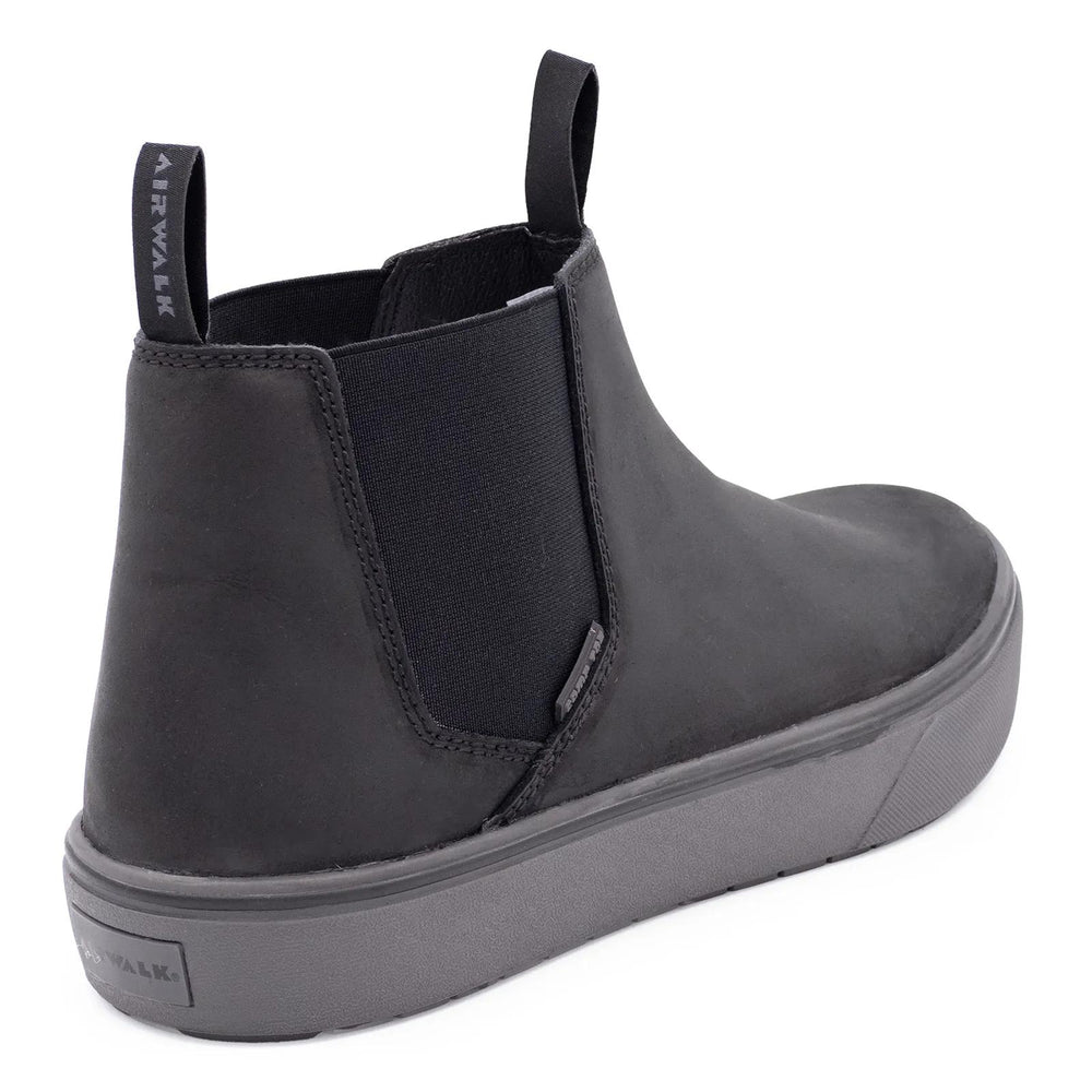 Airwalk Venice Leather Chelsea Composite Toe Work Boots – Black/Forged Iron 5