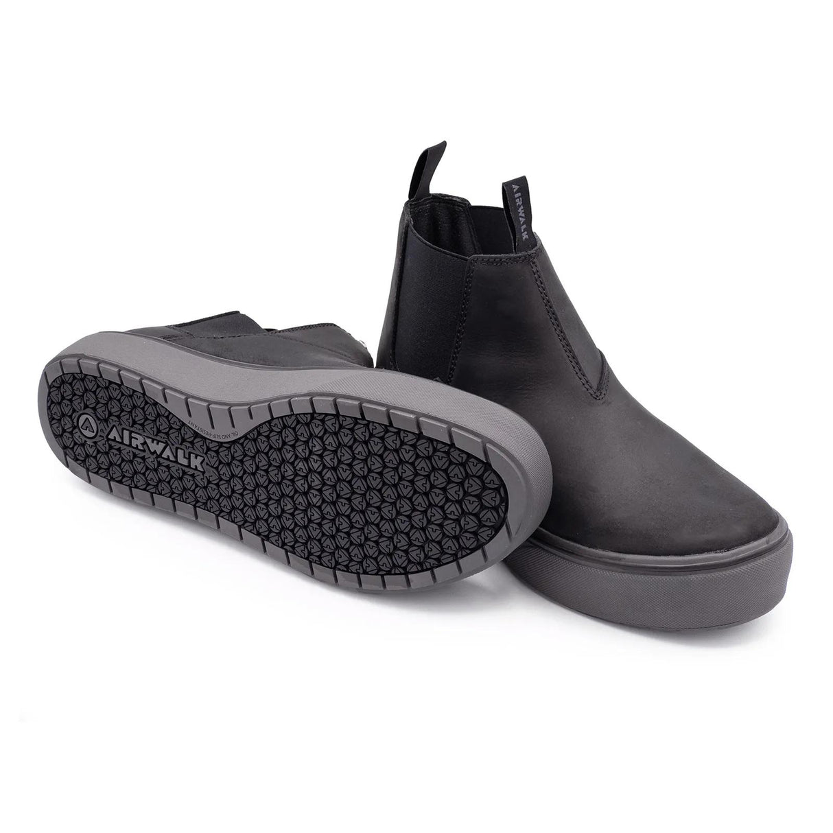 Airwalk Venice Leather Chelsea Composite Toe Work Boots – Black/Forged Iron 6