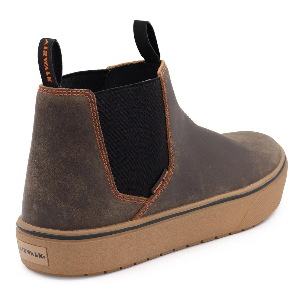 Airwalk Venice Leather Chelsea Composite Toe Work Boots – Brown/Gum 5